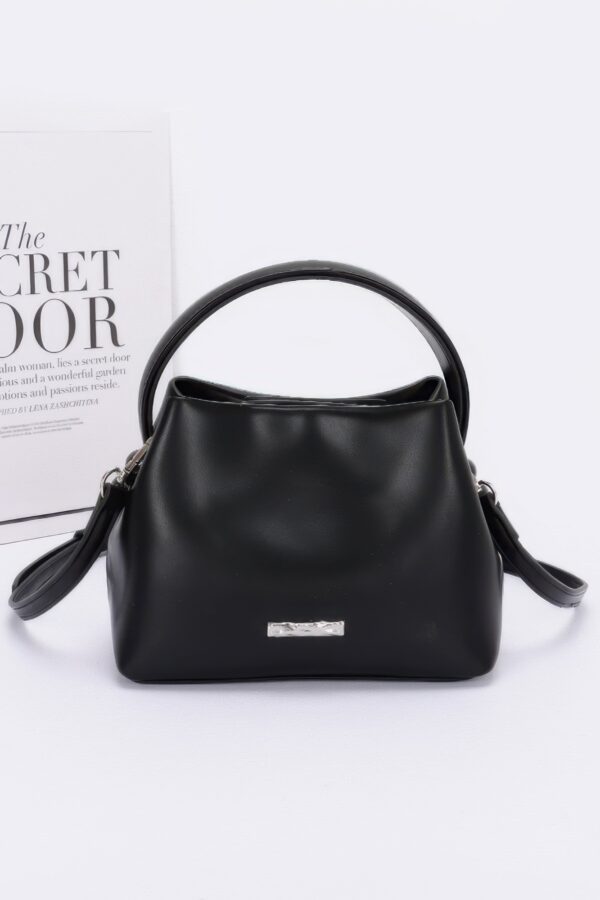 Mystique Faux Leather Tote with Secret Door Logo