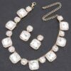 Rhinestone Necklace & Earring Set – 12.5″ Sparkle