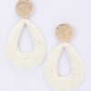 Metal & Paper Statement Earrings – Pink Gold Yarn