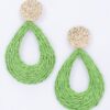Metal & Paper Statement Earrings – Pink Gold Yarn