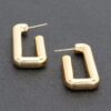 Square Gold-Dipped Hoop Earrings