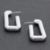 Square Gold-Dipped Hoop Earrings