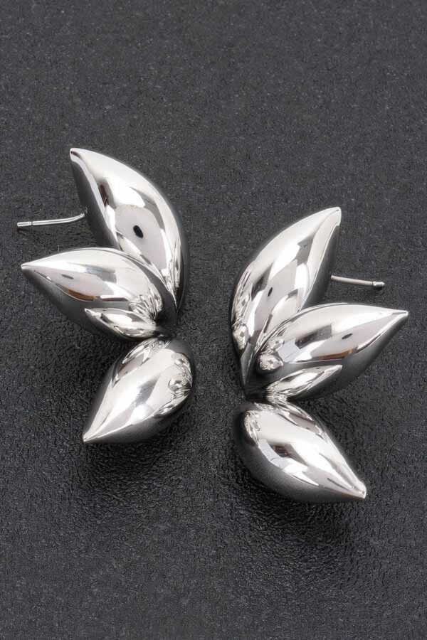 Gold-Dipped Leaf Earrings – Sterling Silver Posts