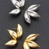 Gold-Dipped Leaf Earrings – Sterling Silver Posts