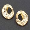 Halo Gold-Dip Circular Earrings – Sterling Silver Posts