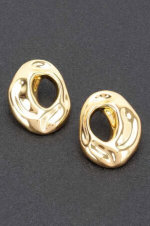 Halo Gold-Dip Circular Earrings – Sterling Silver Posts