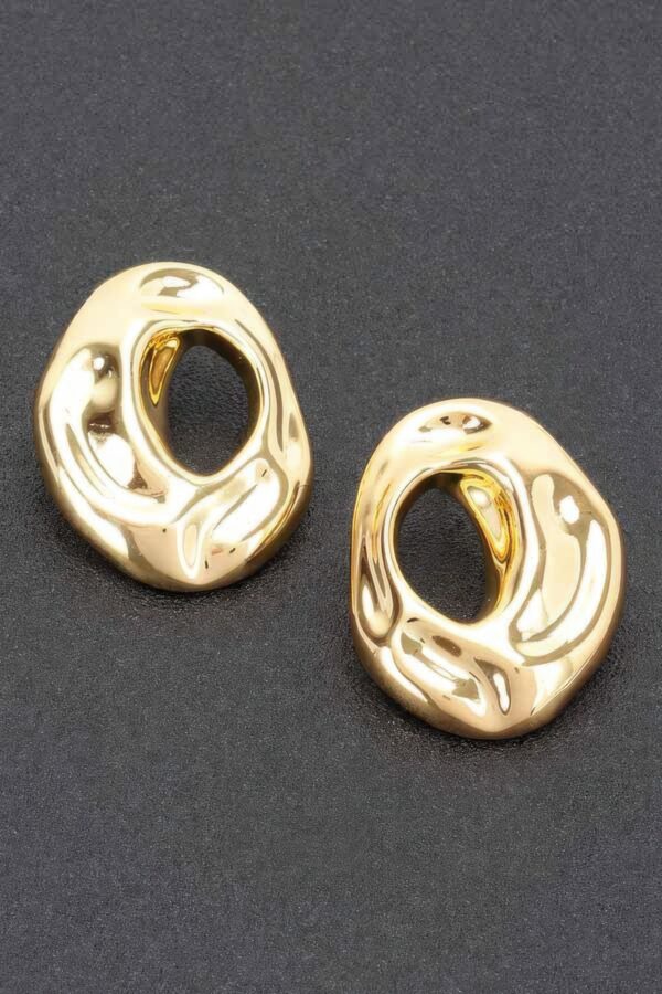 Halo Gold-Dip Circular Earrings – Sterling Silver Posts
