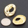 Halo Gold-Dip Circular Earrings – Sterling Silver Posts