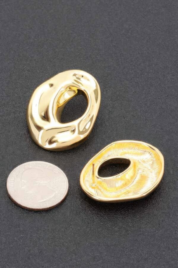 Halo Gold-Dip Circular Earrings – Sterling Silver Posts