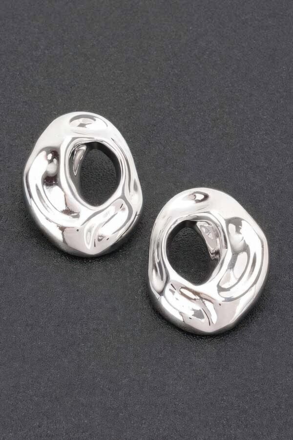 Halo Gold-Dip Circular Earrings – Sterling Silver Posts
