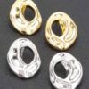 Halo Gold-Dip Circular Earrings – Sterling Silver Posts