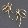 Gold-Dipped Twisted Ribbon Earrings