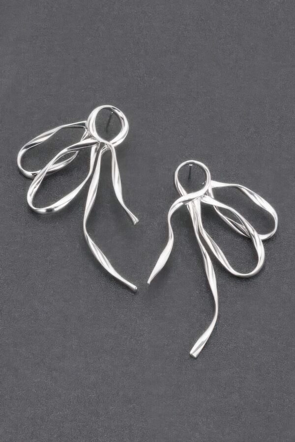 Gold-Dipped Twisted Ribbon Earrings