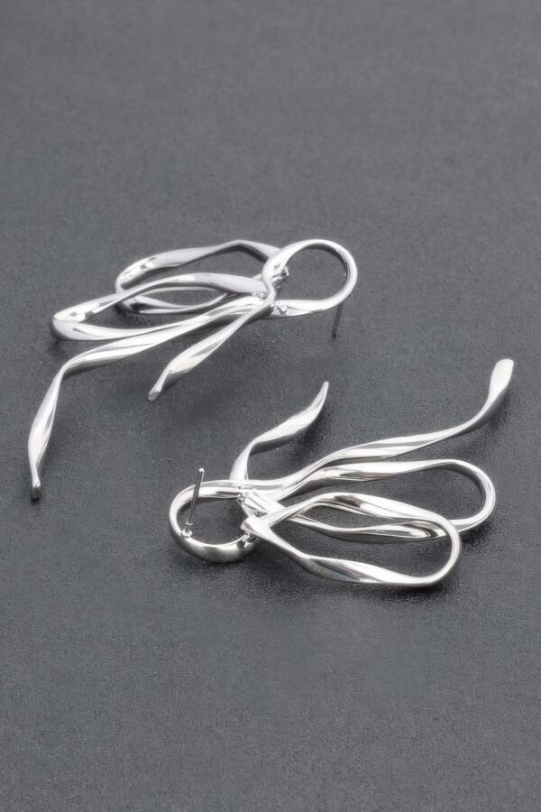 Gold-Dipped Twisted Ribbon Earrings