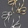 Gold-Dipped Twisted Ribbon Earrings