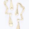 Gold-Dipped Square Earrings with Sterling Silver Posts