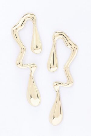 Gold-Dipped Square Earrings with Sterling Silver Posts