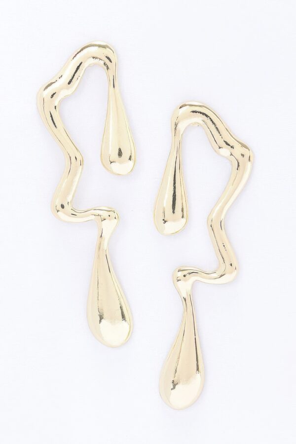 Gold-Dipped Square Earrings with Sterling Silver Posts