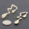 Gold-Dipped Square Earrings with Sterling Silver Posts