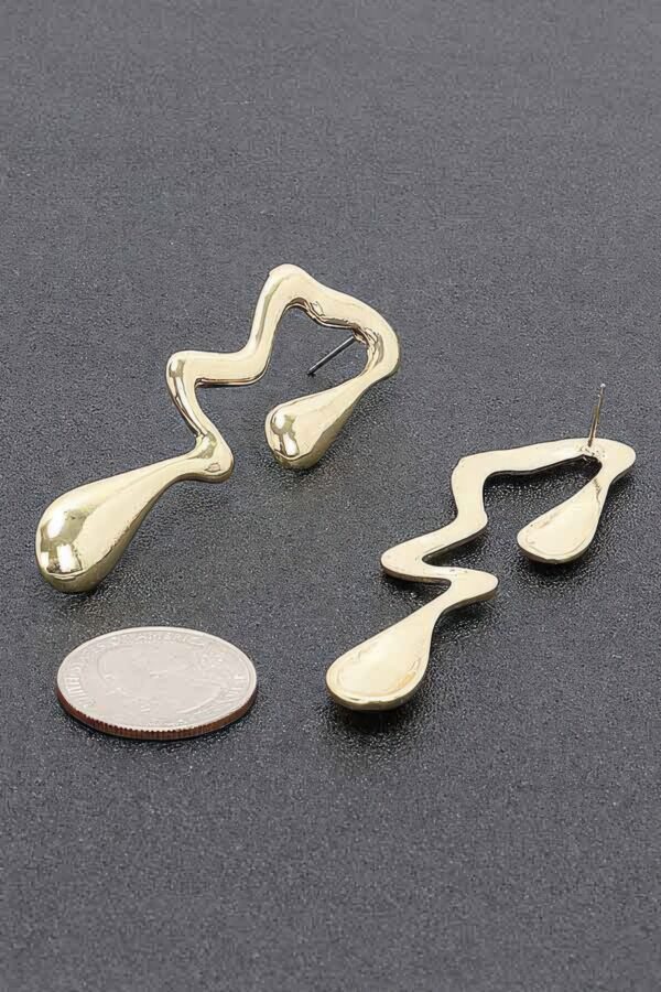 Gold-Dipped Square Earrings with Sterling Silver Posts