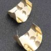 Curved Gold-Tone Earrings with Polished Finish