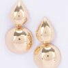 Golden Cascade Large Drop Earrings – Gold-Tone