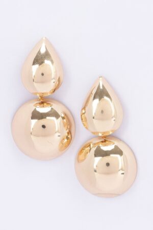 Golden Cascade Large Drop Earrings – Gold-Tone