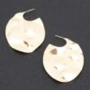 Gold-Tone Oval Drop Earrings – Polished Finish