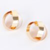 Halo Circular Earrings – Polished Metal, 2-inch
