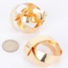 Halo Circular Earrings – Polished Metal, 2-inch