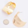 Curved Metal Earrings – Polished Tone Finish
