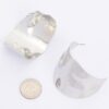 Curved Metal Earrings – Polished Tone Finish