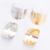 Curved Metal Earrings – Polished Tone Finish