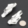 Leaf Elegance Metal Drop Earrings – Polished Finish