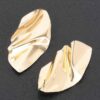 Wave Gold-Plated Drop Earrings – Sculpted Wave Design