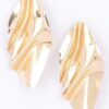Wave Gold-Plated Drop Earrings – Sculpted Wave Design