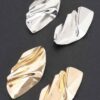 Wave Gold-Plated Drop Earrings – Sculpted Wave Design