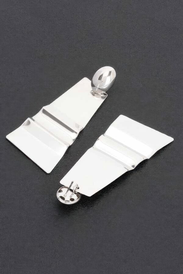 Gold-Tone Elongated Square Drop Earrings