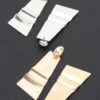 Gold-Tone Elongated Square Drop Earrings