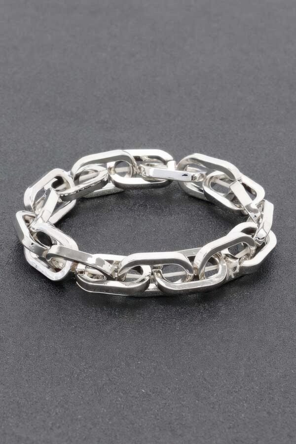 Gold-Tone Alloy Chain Bracelet – Polished Link
