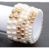 Multi-Link Faux Stretch Bracelet – Gold Tone