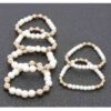 Multi-Link Faux Stretch Bracelet – Gold Tone
