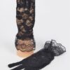 Delicate Lace Gloves – Black Lace Trim, Lightweight