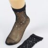 Rhinestone Mesh Socks – Black Sheer Sparkle