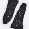 Rhinestone Mesh Socks – Black Sheer Sparkle