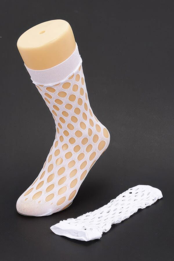 Sheer Net Socks – Open-Hole Mesh Detail