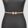 Ribbon Stretch Belt with Bow Accent – Slim Elastic