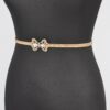 Ribbon Stretch Belt with Bow Accent – Slim Elastic