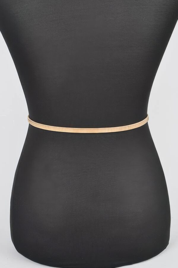 Ribbon Stretch Belt with Bow Accent – Slim Elastic