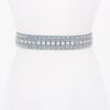 Rhinestone Studded Multi-Metal Belt with Silver Buckles